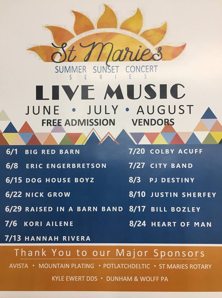 St Maries Summer Concert Series Visit North Idaho