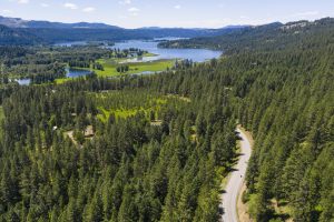 aerial view of White Pine Scenic Byway