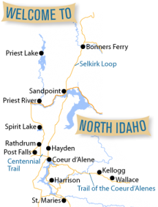 North Idaho map