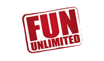 An illustration of a stamp reading the words Fun Unlimited.